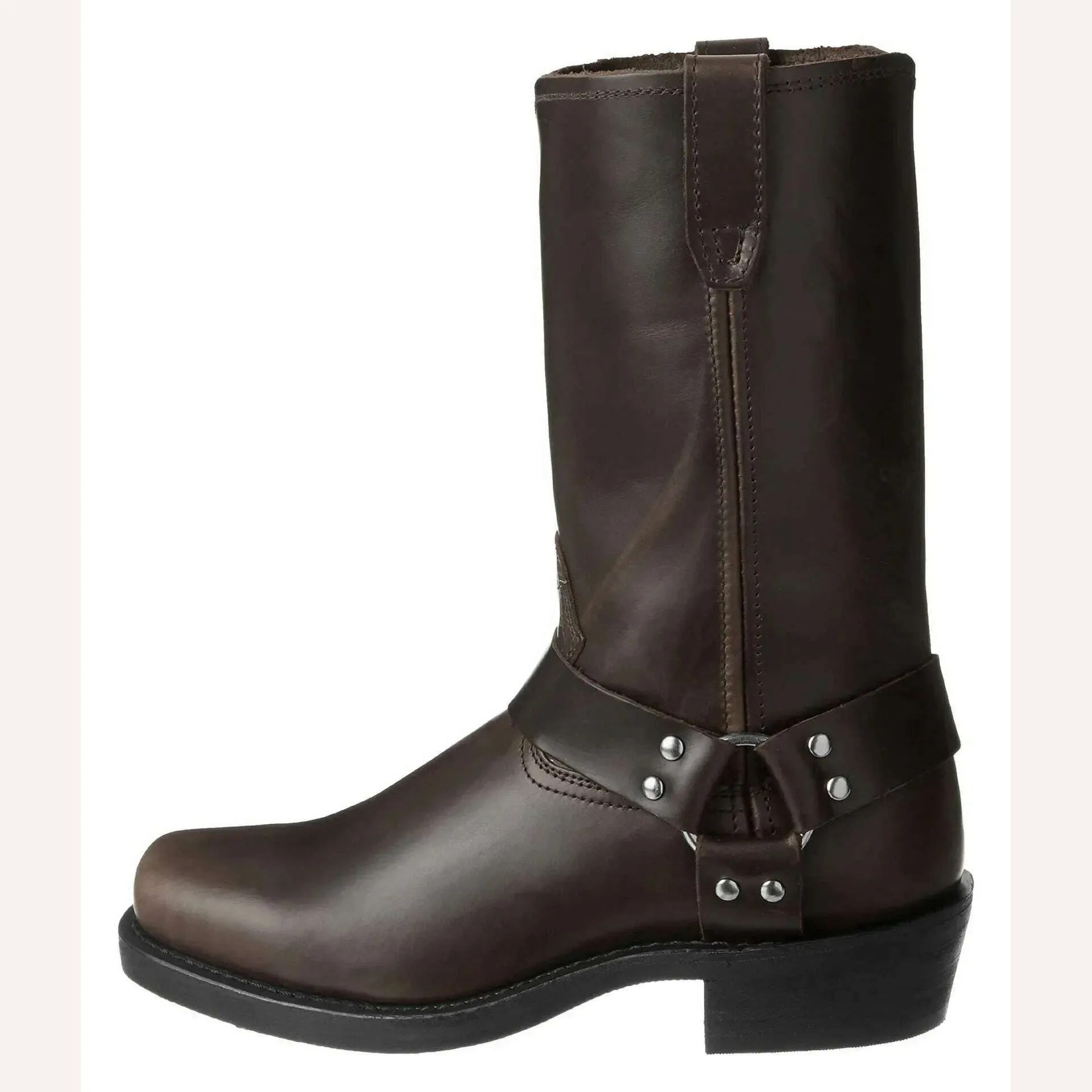 Retro Cowboy Boots Men Mid Calf Western Boots Men Pu Leather Boots Man Slip On Shoes Winter Knight Boots Booties Plus Size 39-48