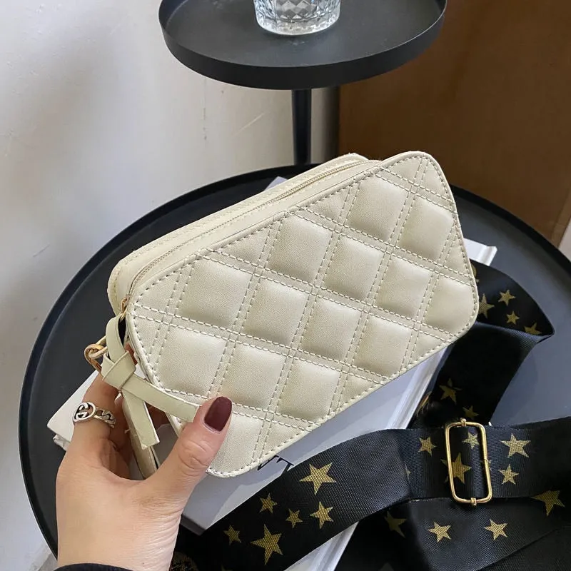Shoulder Bag Crossbody Bags for Women Handbag Women Bag Purse Retro Fashion 2021 New Trend PU Leather All-match Diamond Lattice