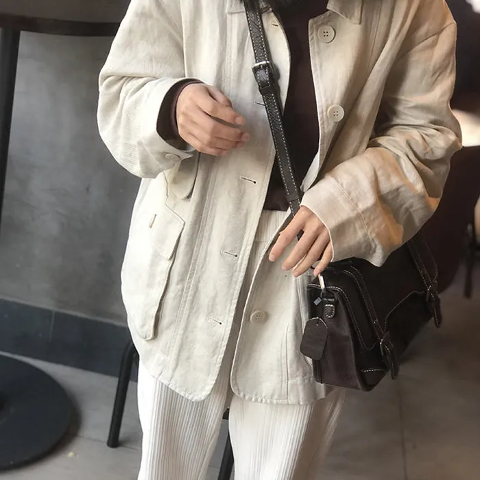 Small Women Black Leather Satchel Bags Shoulder Handbags