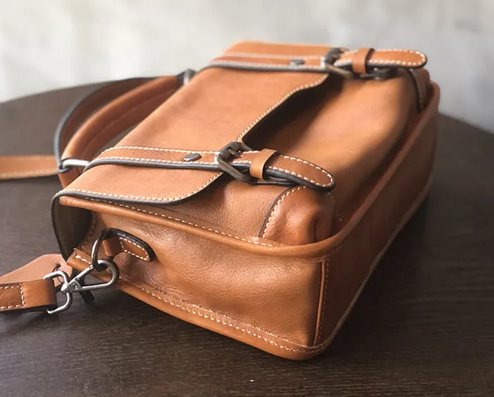 Small Women Black Leather Satchel Bags Shoulder Handbags