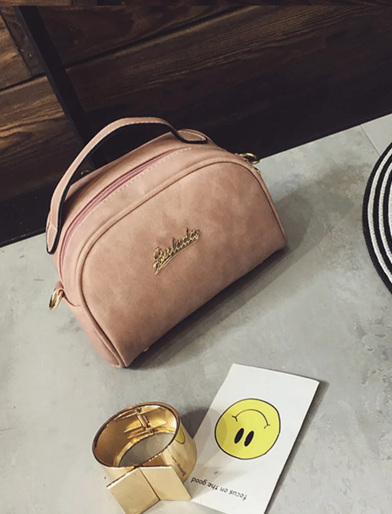 Solid Color Zipper Small Flap Bag