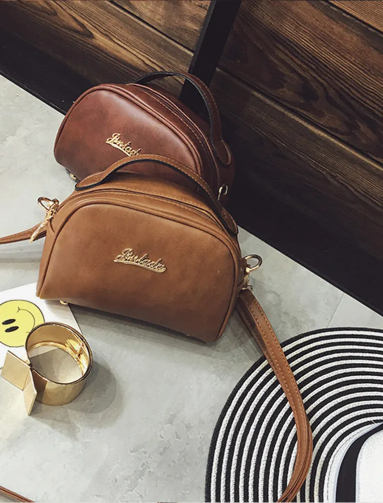 Solid Color Zipper Small Flap Bag