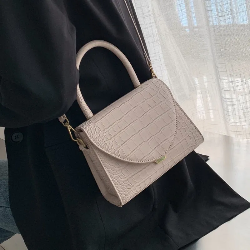 Stone Pattern PU Leather Crossbody Bags For Women 2021 Luxury Quality Shoulder Simple Bag Lady Designer Handbags Totes