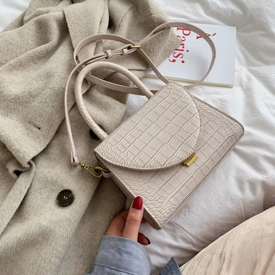 Stone Pattern PU Leather Crossbody Bags For Women 2021 Luxury Quality Shoulder Simple Bag Lady Designer Handbags Totes