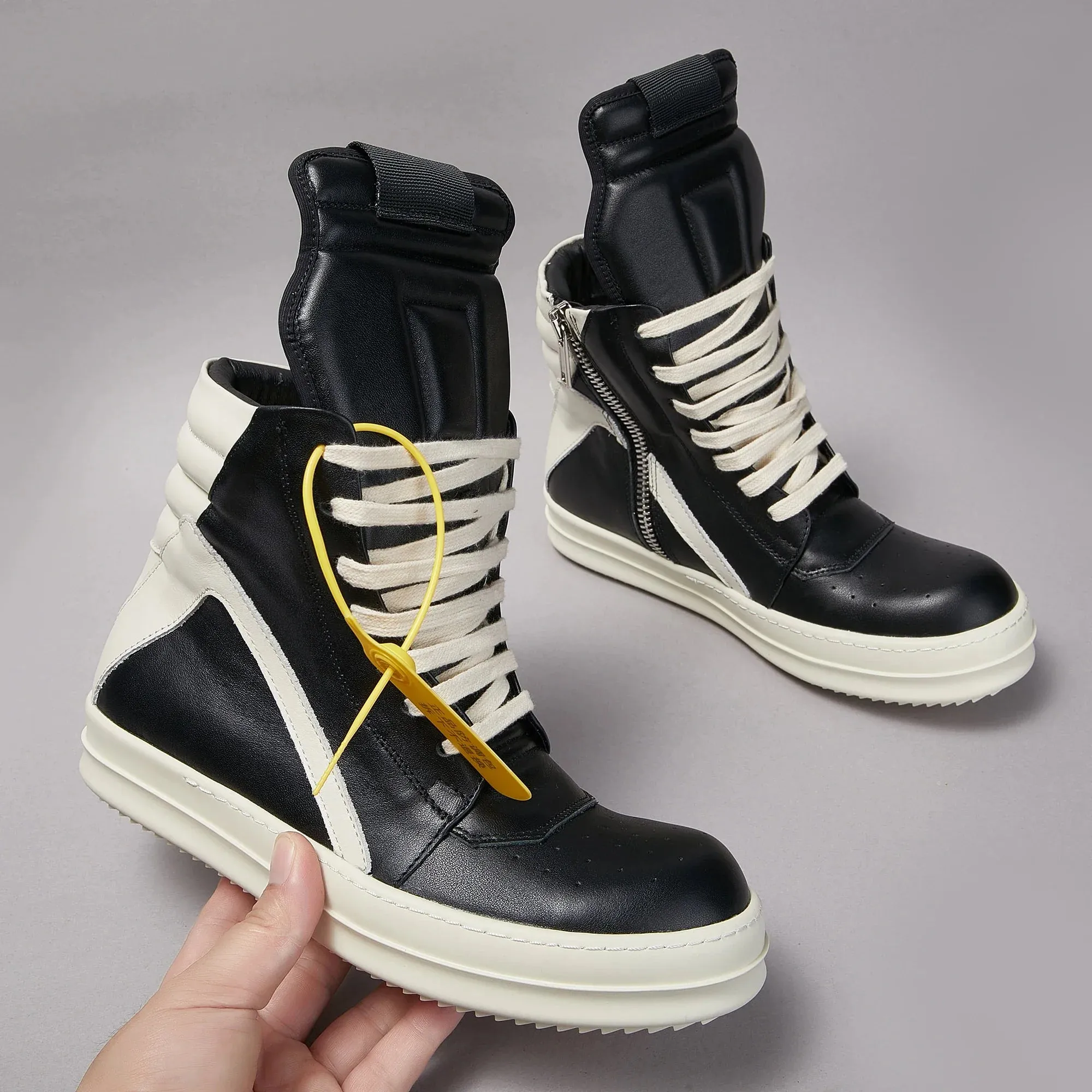 The Geobasket Leather Sneakers High Top Trainers HQ Reps