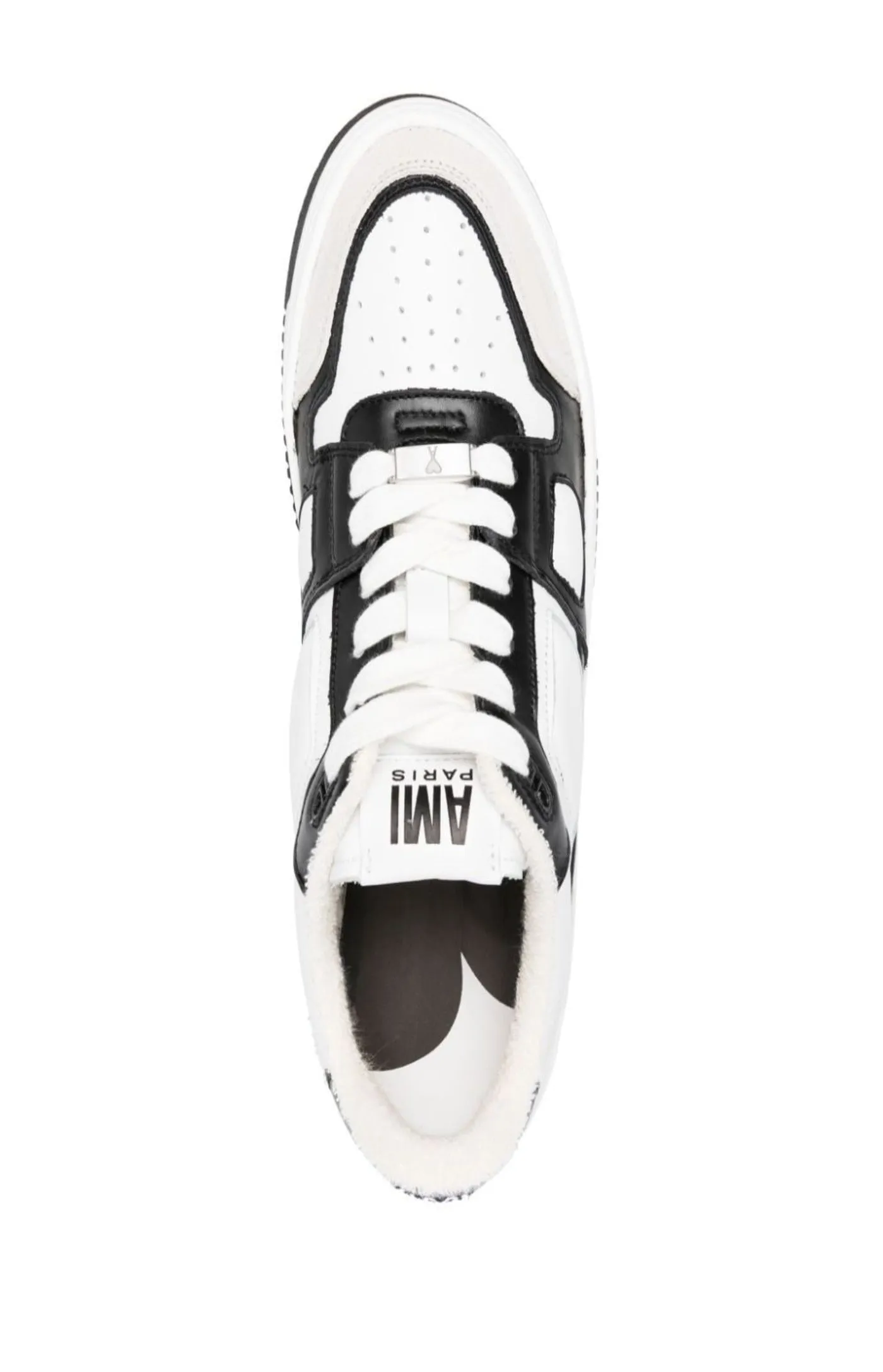 Two-tone leather sneakers
