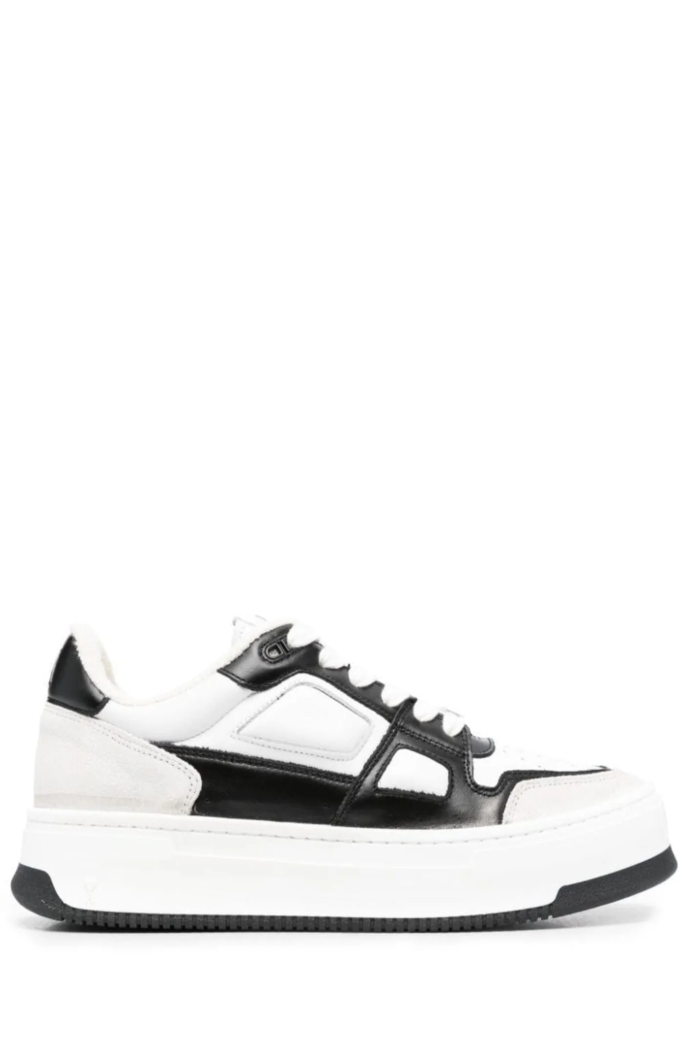 Two-tone leather sneakers
