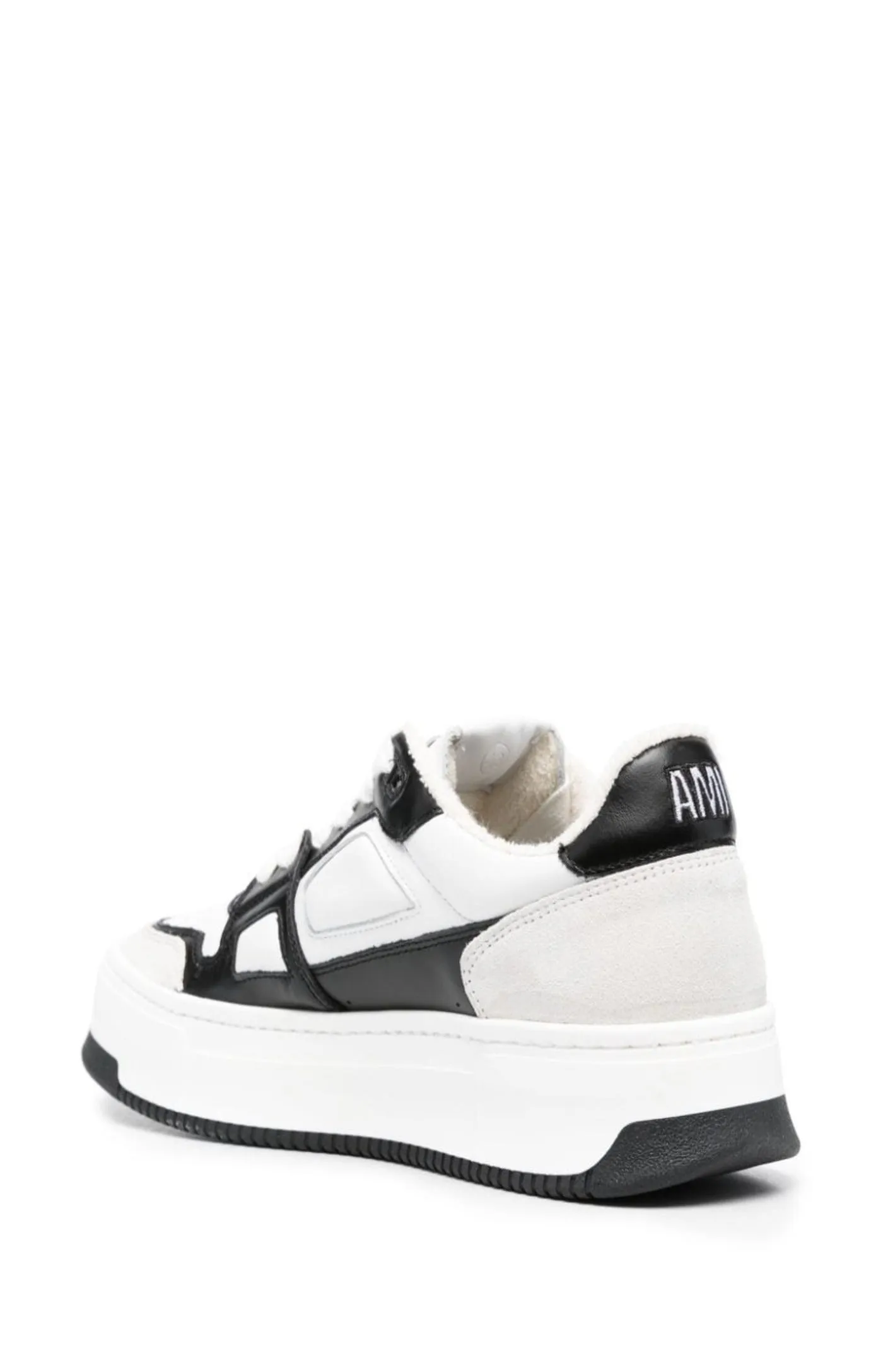 Two-tone leather sneakers