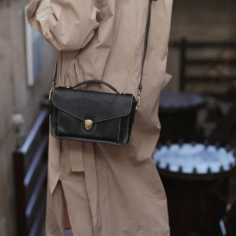 Vintage Women's Genuine Leather Shoulder Bags Handbags Purse for Women