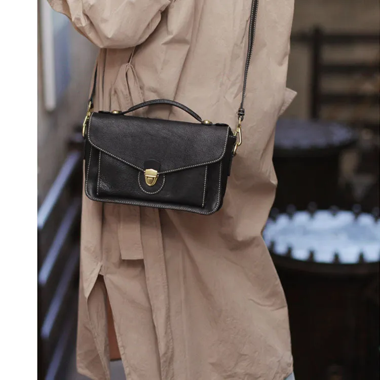 Vintage Women's Genuine Leather Shoulder Bags Handbags Purse for Women