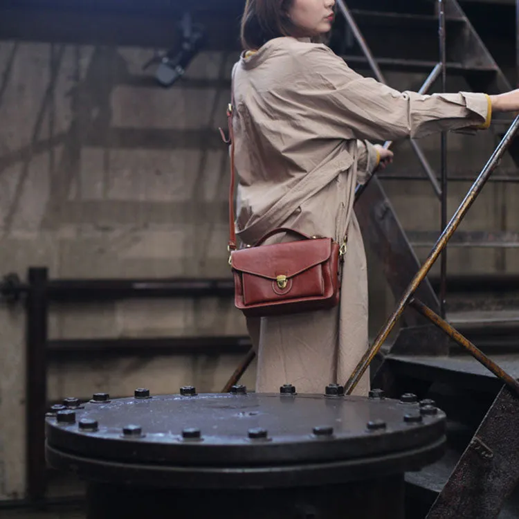 Vintage Women's Genuine Leather Shoulder Bags Handbags Purse for Women