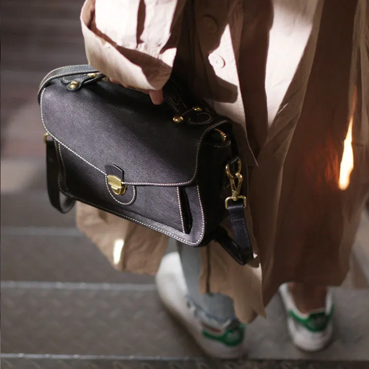Vintage Women's Genuine Leather Shoulder Bags Handbags Purse for Women