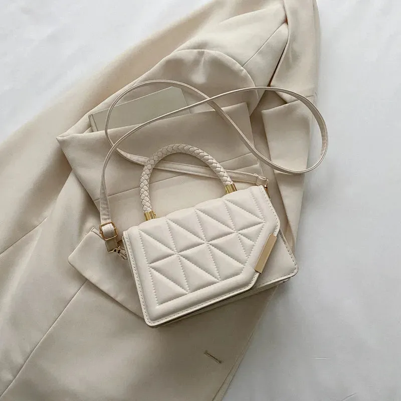 Vvsha Christmas Gift 2024 New Fashion Shoulder Bag Plaid PU Leather Ladies Handbags Designer Crossbody Bags For Women