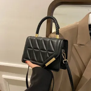 Vvsha Christmas Gift 2024 New Fashion Shoulder Bag Plaid PU Leather Ladies Handbags Designer Crossbody Bags For Women