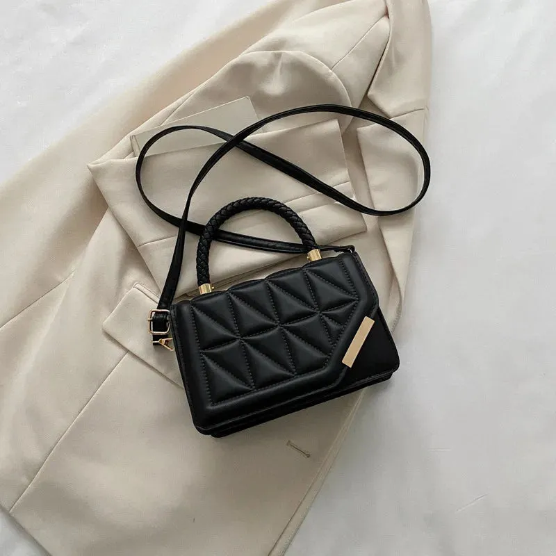 Vvsha Christmas Gift 2024 New Fashion Shoulder Bag Plaid PU Leather Ladies Handbags Designer Crossbody Bags For Women