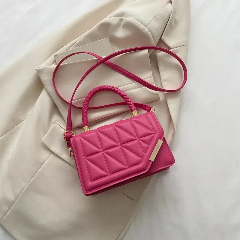 Vvsha Christmas Gift 2024 New Fashion Shoulder Bag Plaid PU Leather Ladies Handbags Designer Crossbody Bags For Women