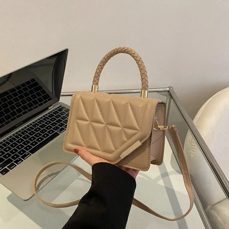 Vvsha Christmas Gift 2024 New Fashion Shoulder Bag Plaid PU Leather Ladies Handbags Designer Crossbody Bags For Women