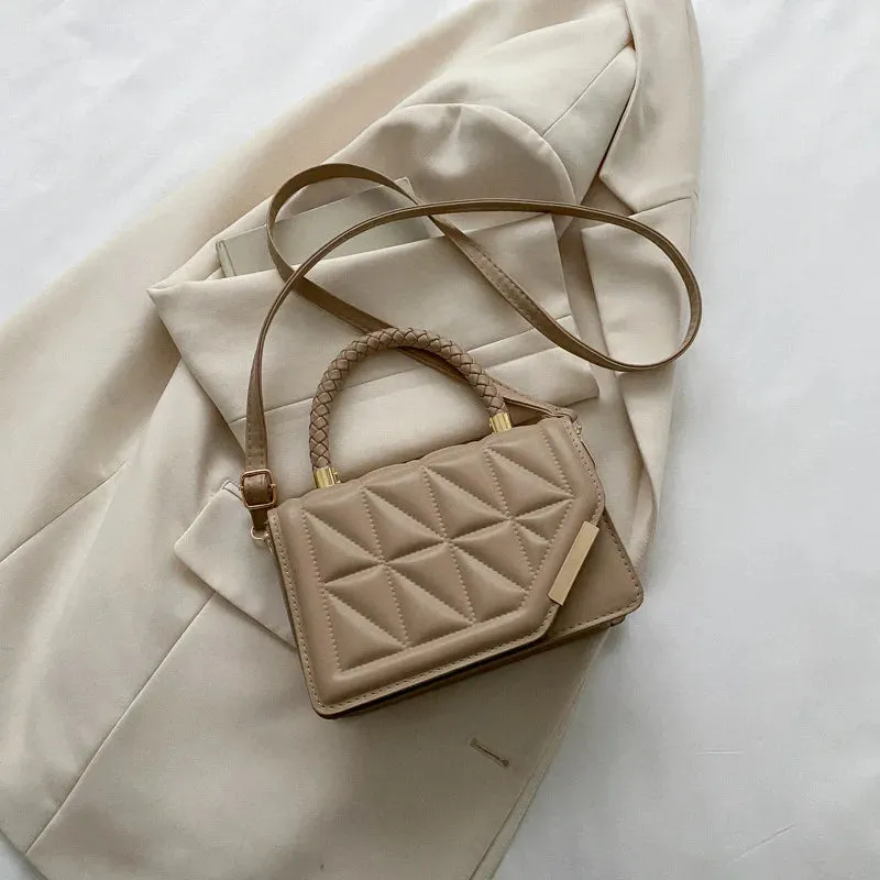 Vvsha Christmas Gift 2024 New Fashion Shoulder Bag Plaid PU Leather Ladies Handbags Designer Crossbody Bags For Women
