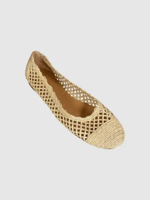 Woven Ballerina Flats - Size 39