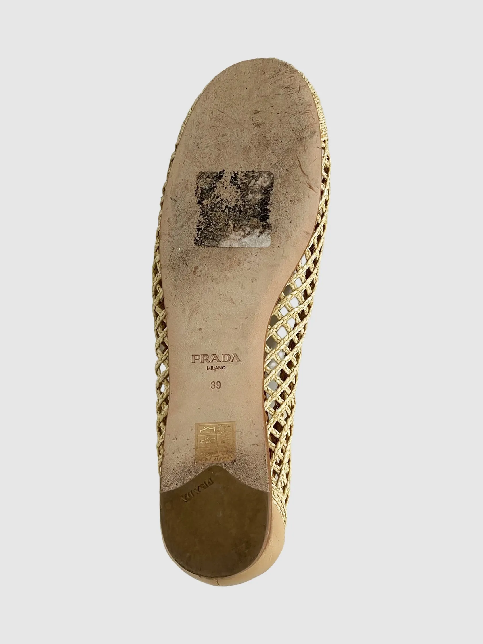 Woven Ballerina Flats - Size 39