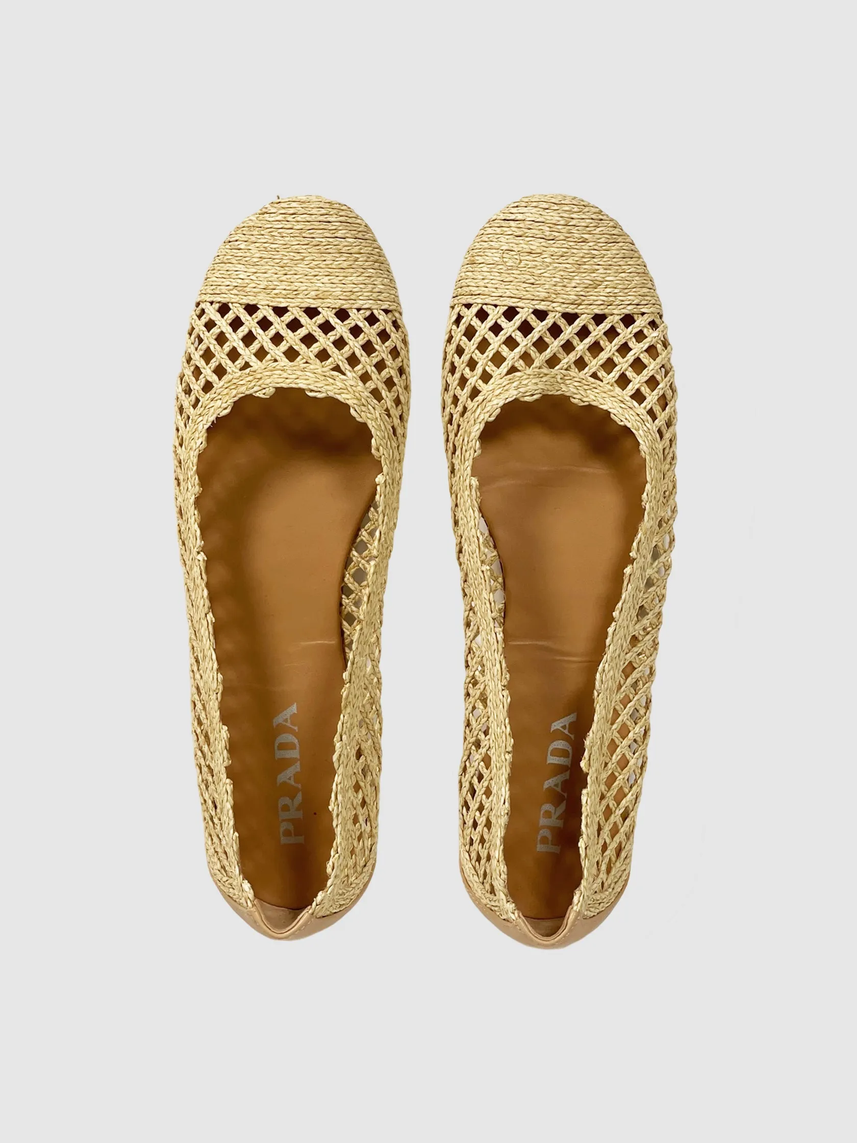 Woven Ballerina Flats - Size 39