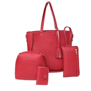 Xiniu 4 PCS women bag set leather Shoulder Bags women messenger bag small clutches Handbag Dropshipping #6M