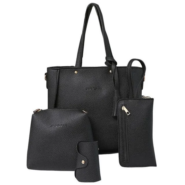 Xiniu 4 PCS women bag set leather Shoulder Bags women messenger bag small clutches Handbag Dropshipping #6M