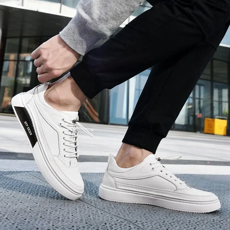 Xituodai  White Men's Sneakers Light Casual Shoes for Men Breathable Leather Shoes Men Men Shoes High Quality Driving Shoes Outdoor