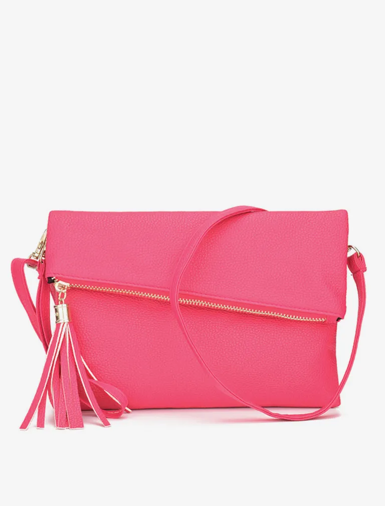 Zipper Solid Shoulder Bag